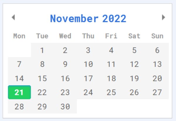 How many days until November 21, 2022