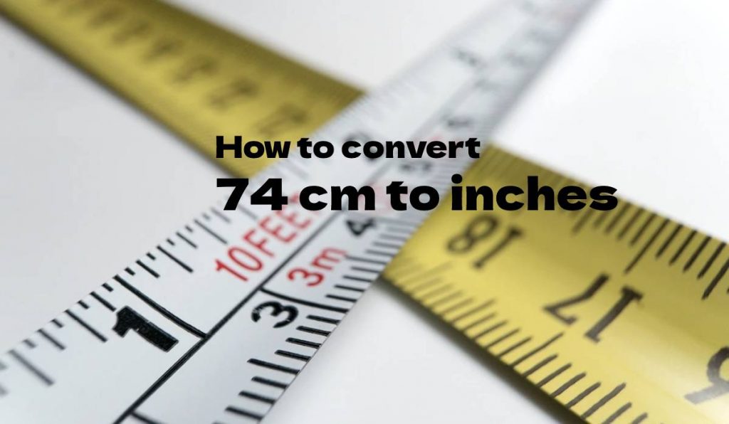 74 cm to inches
